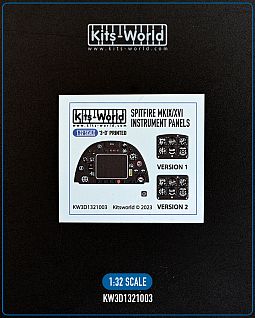 Kitsworld 1/32 Scale - Spitfire MKIX/XVI - 3D Printed/Full Colour Instrument Panel 